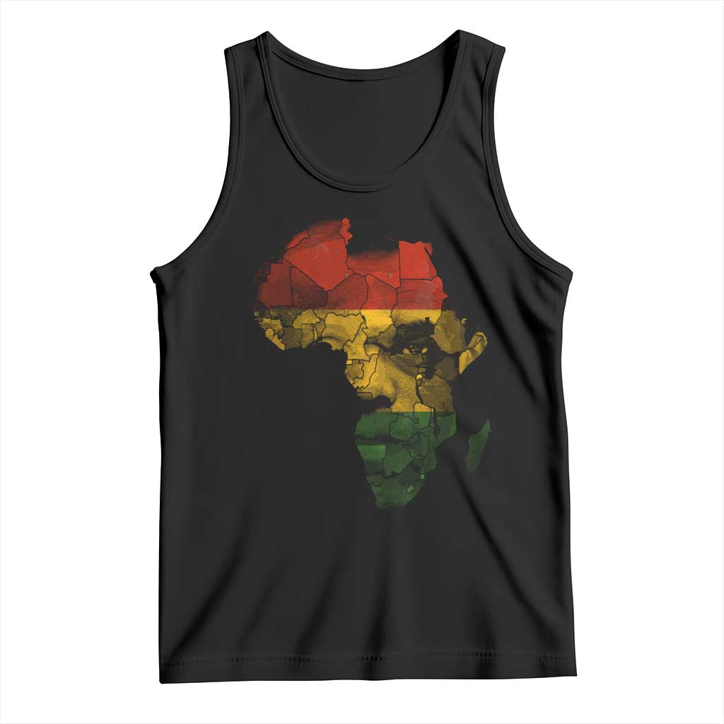 Black History Month Tank Top Pan African Africa Map Black Pride - Wonder Print Shop
