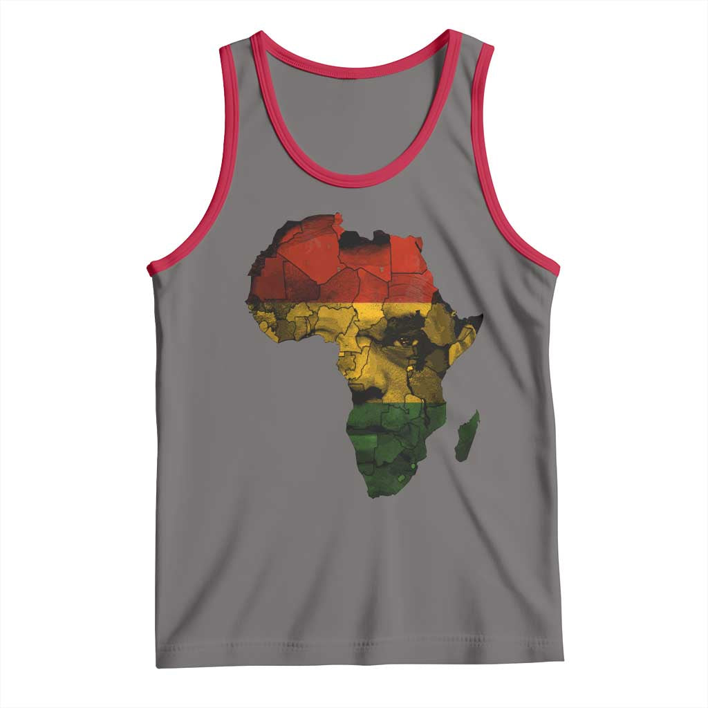Black History Month Tank Top Pan African Africa Map Black Pride - Wonder Print Shop