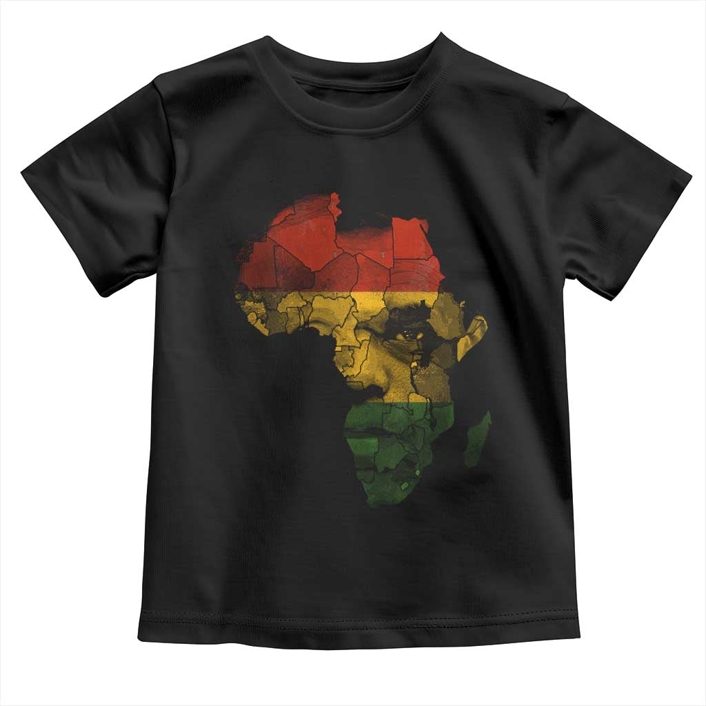 Black History Month Toddler T Shirt Pan African Africa Map Black Pride - Wonder Print Shop