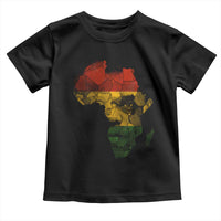 Black History Month Toddler T Shirt Pan African Africa Map Black Pride - Wonder Print Shop