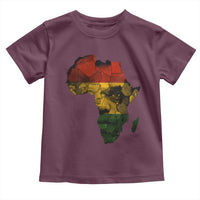 Black History Month Toddler T Shirt Pan African Africa Map Black Pride - Wonder Print Shop