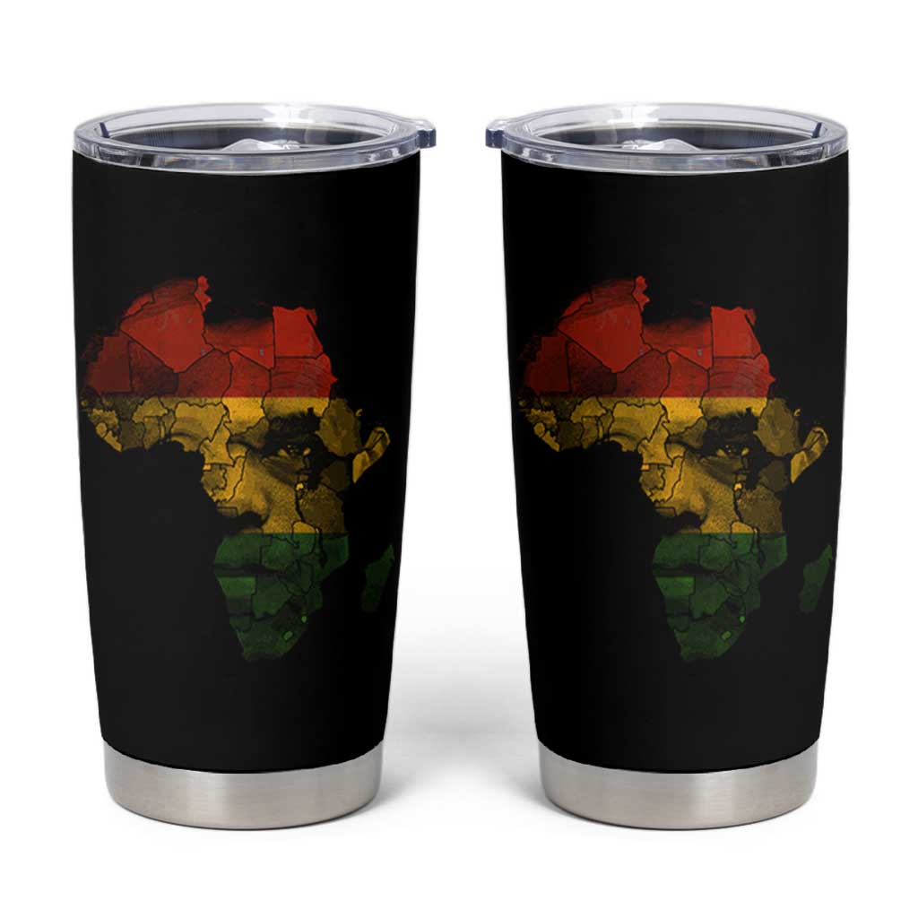 Black History Month Tumbler Cup Pan African Africa Map Black Pride - Wonder Print Shop