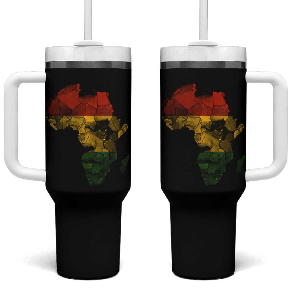 Black History Month Tumbler With Handle Pan African Africa Map Black Pride - Wonder Print Shop