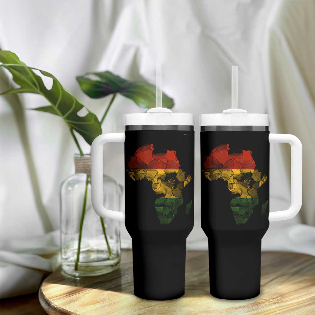 Black History Month Tumbler With Handle Pan African Africa Map Black Pride - Wonder Print Shop