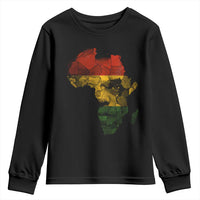 Black History Month Youth Sweatshirt Pan African Africa Map Black Pride - Wonder Print Shop