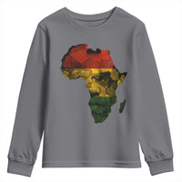 Black History Month Youth Sweatshirt Pan African Africa Map Black Pride - Wonder Print Shop