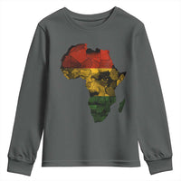 Black History Month Youth Sweatshirt Pan African Africa Map Black Pride - Wonder Print Shop