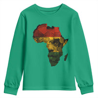 Black History Month Youth Sweatshirt Pan African Africa Map Black Pride - Wonder Print Shop