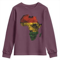 Black History Month Youth Sweatshirt Pan African Africa Map Black Pride - Wonder Print Shop