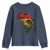 Black History Month Youth Sweatshirt Pan African Africa Map Black Pride - Wonder Print Shop