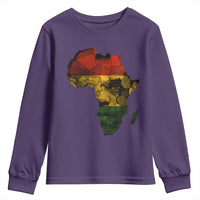 Black History Month Youth Sweatshirt Pan African Africa Map Black Pride - Wonder Print Shop