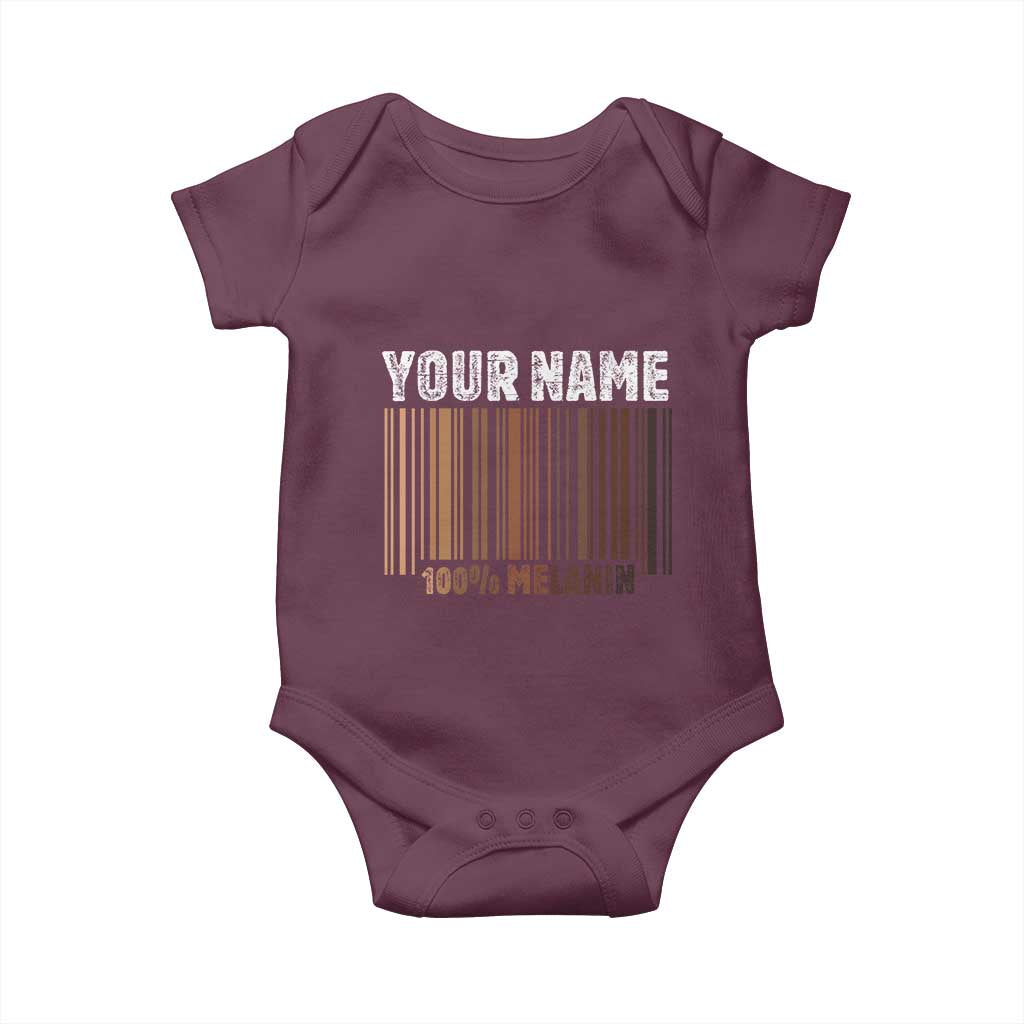 Personalized Gifts Black Pride Baby Onesie Custom Name Melanin BLM African History Gift