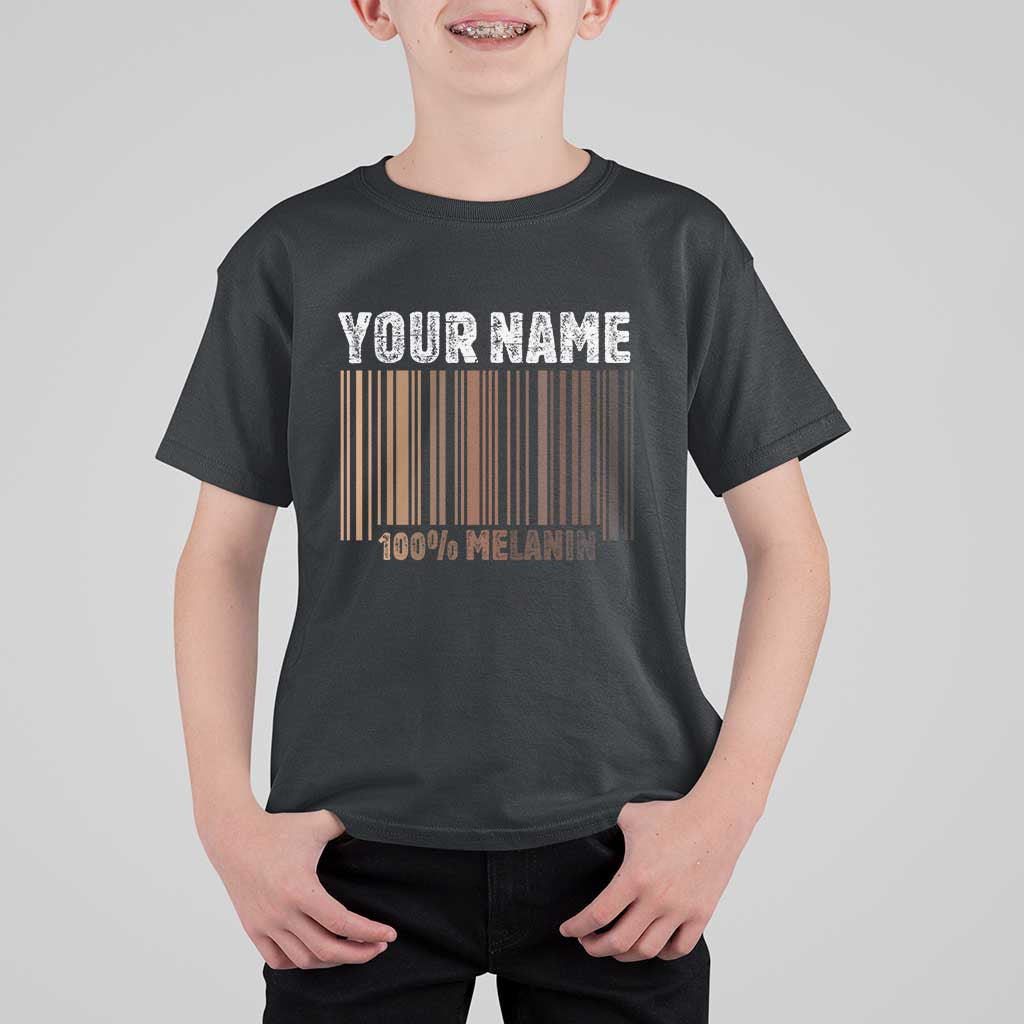 Personalized Gifts Black Pride T Shirt For Kid Custom Name Melanin BLM African History Gift