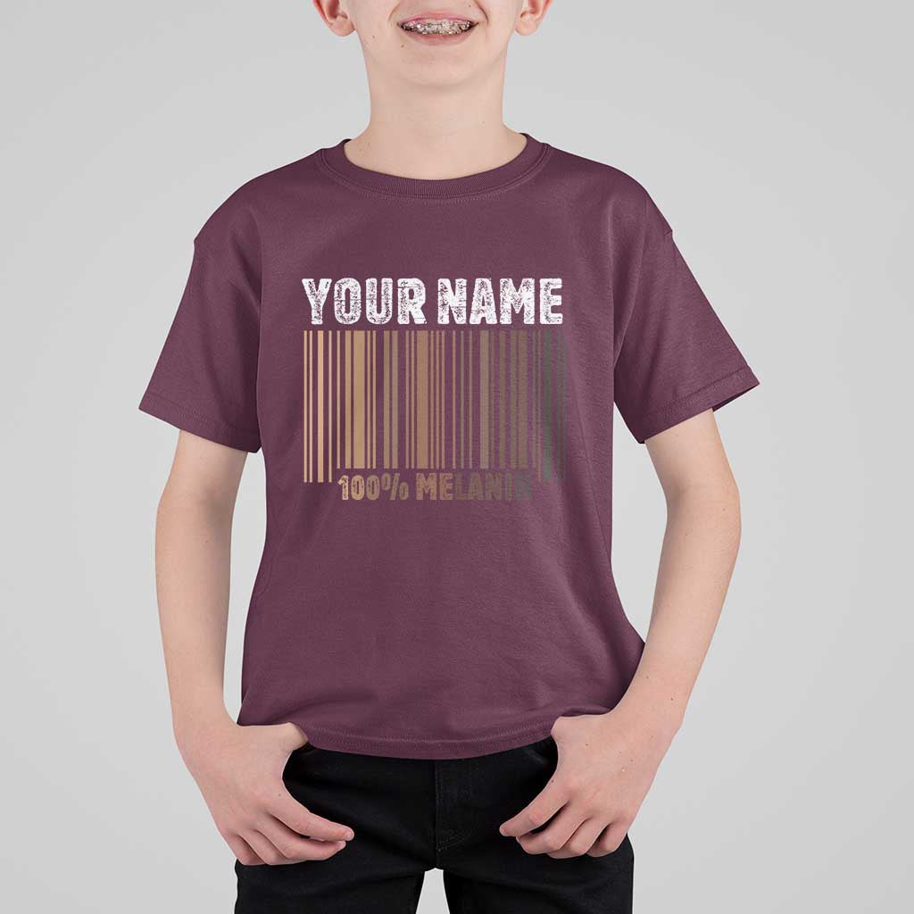 Personalized Gifts Black Pride T Shirt For Kid Custom Name Melanin BLM African History Gift
