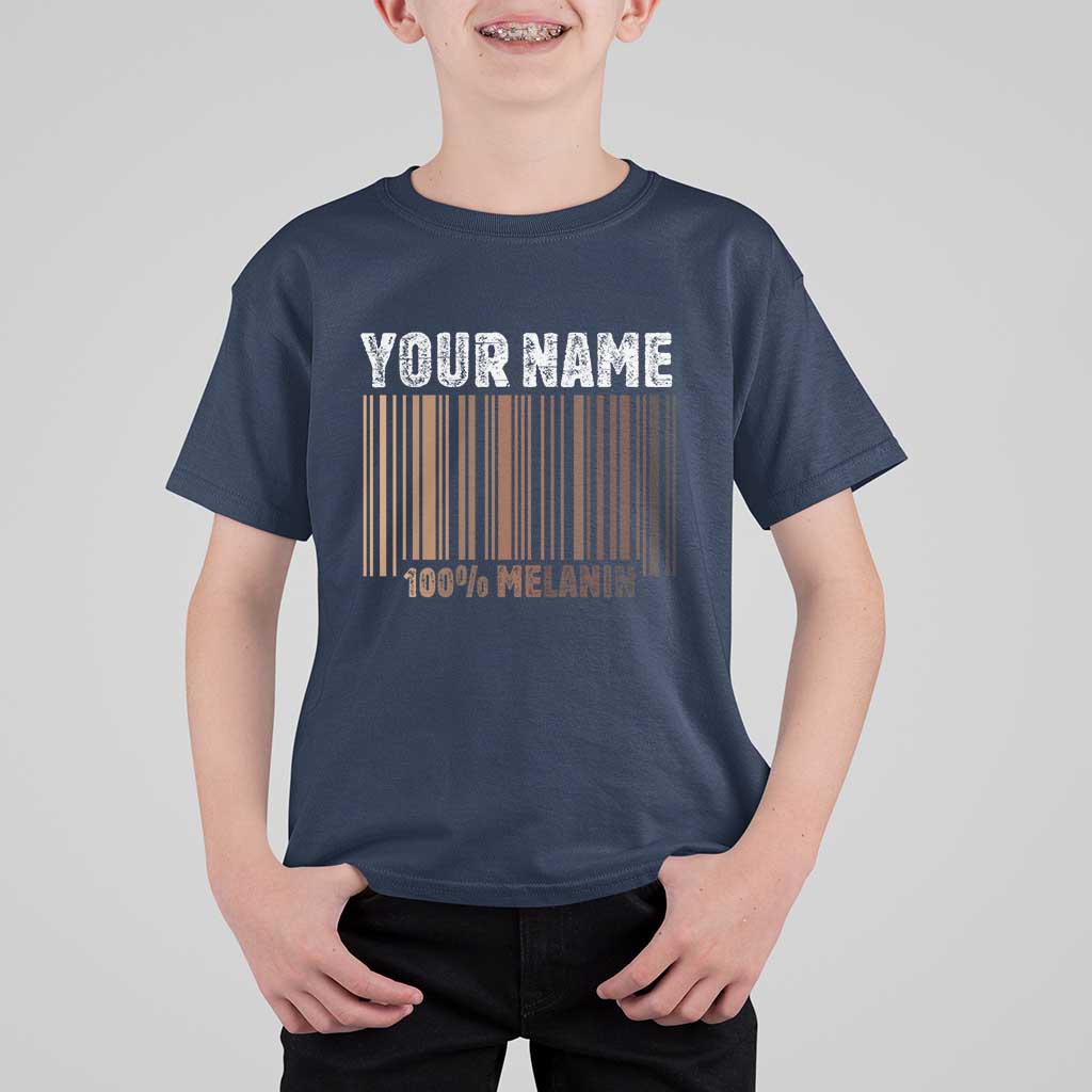 Personalized Gifts Black Pride T Shirt For Kid Custom Name Melanin BLM African History Gift
