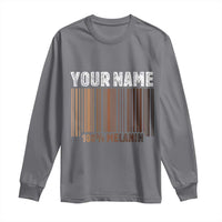 Personalized Gifts Black Pride Long Sleeve Shirt Custom Name Melanin BLM African History Gift