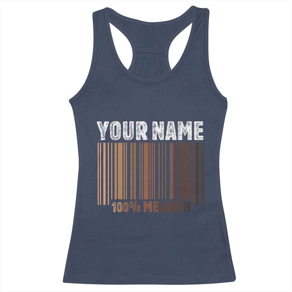 Personalized Gifts Black Pride Racerback Tank Top Custom Name Melanin BLM African History Gift