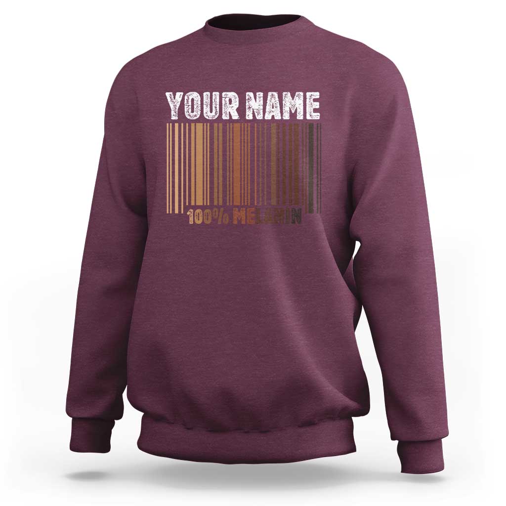 Personalized Gifts Black Pride Sweatshirt Custom Name Melanin BLM African History Gift