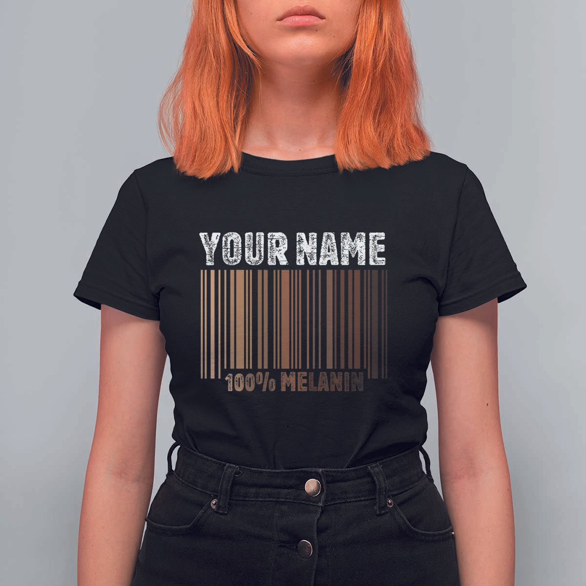 Personalized Gifts Black Pride T Shirt For Women Custom Name Melanin BLM African History Gift