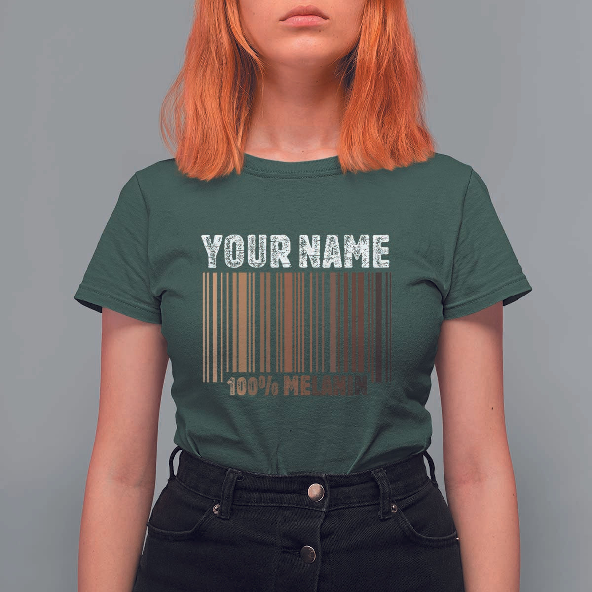 Personalized Gifts Black Pride T Shirt For Women Custom Name Melanin BLM African History Gift