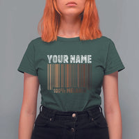 Personalized Gifts Black Pride T Shirt For Women Custom Name Melanin BLM African History Gift