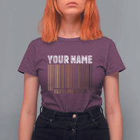 Personalized Gifts Black Pride T Shirt For Women Custom Name Melanin BLM African History Gift