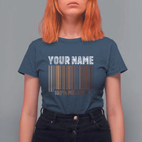 Personalized Gifts Black Pride T Shirt For Women Custom Name Melanin BLM African History Gift