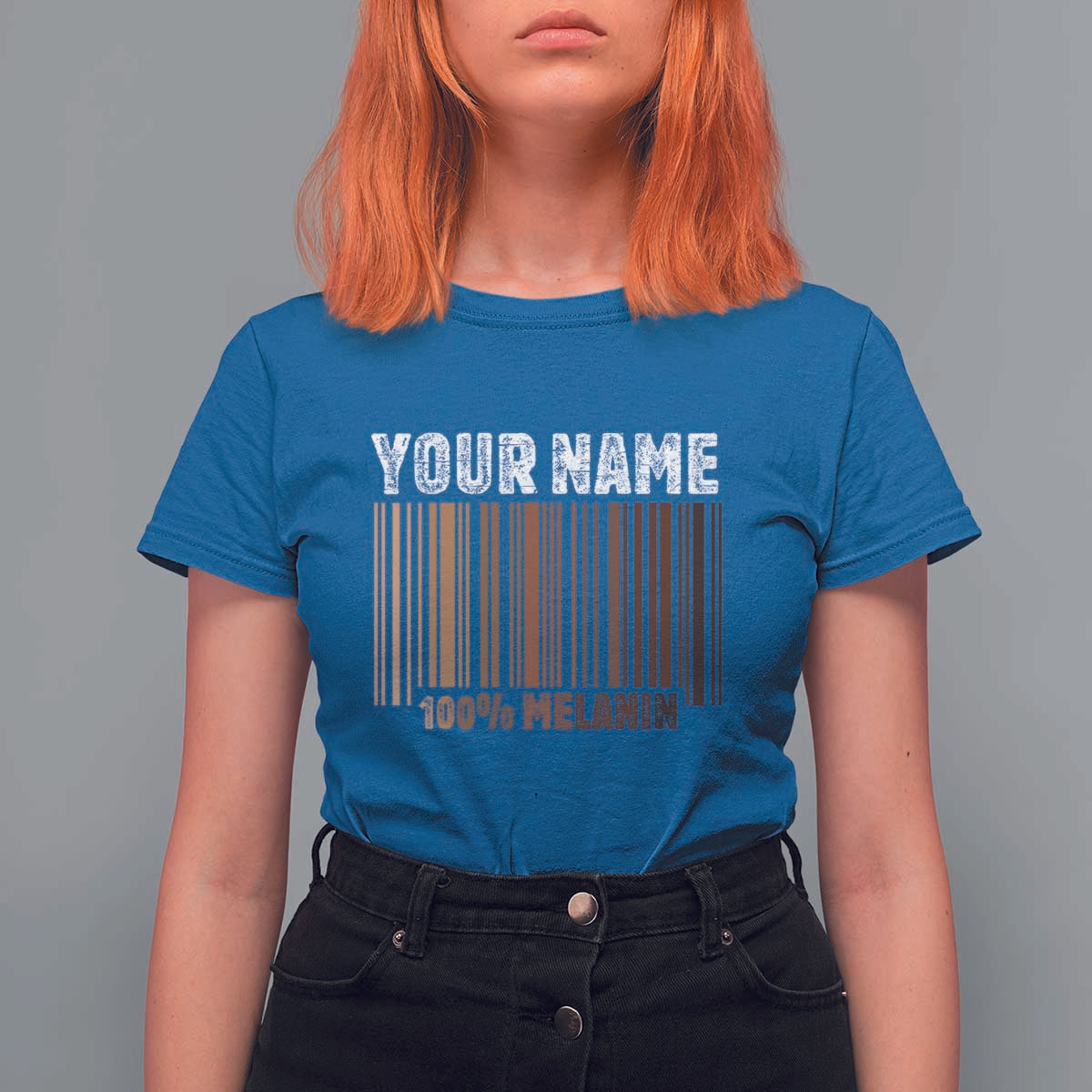 Personalized Gifts Black Pride T Shirt For Women Custom Name Melanin BLM African History Gift