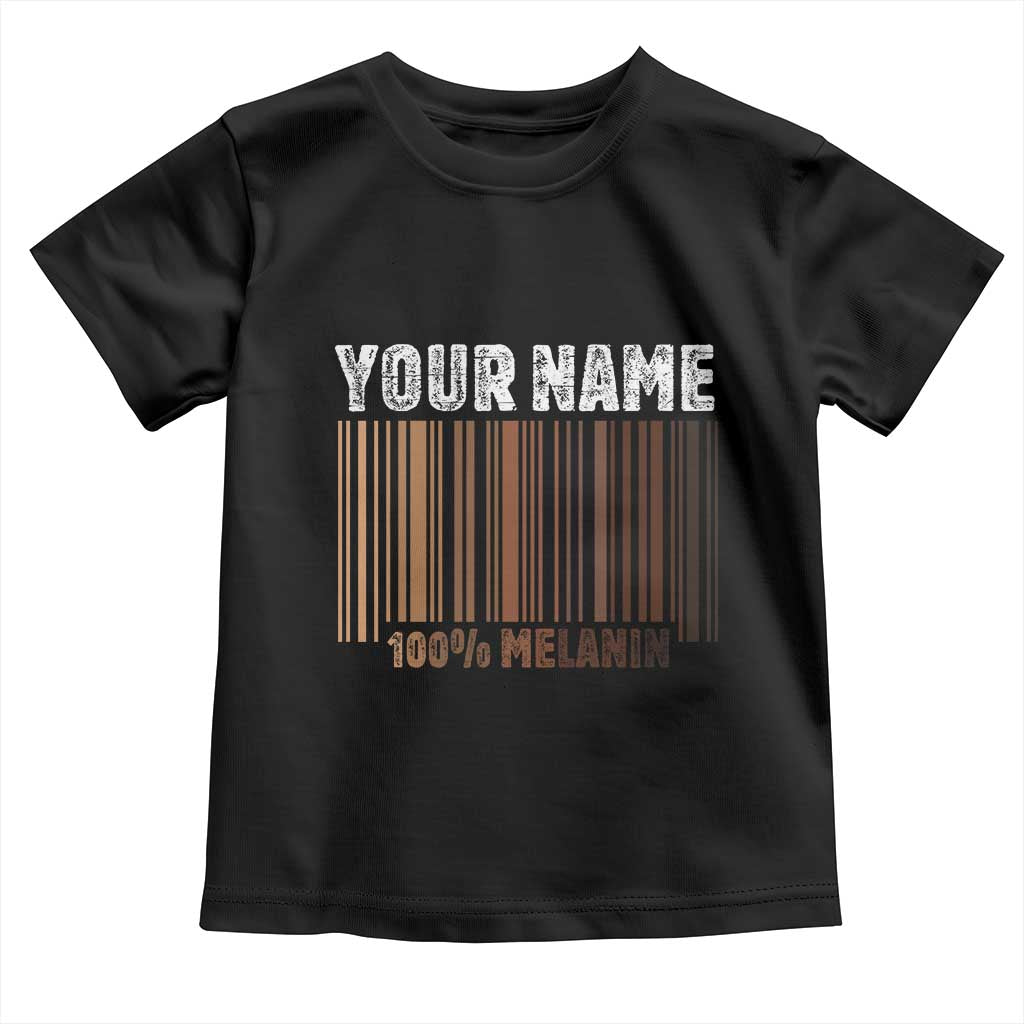 Personalized Gifts Black Pride Toddler T Shirt Custom Name Melanin BLM African History Gift