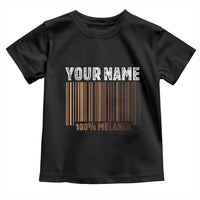 Personalized Gifts Black Pride Toddler T Shirt Custom Name Melanin BLM African History Gift