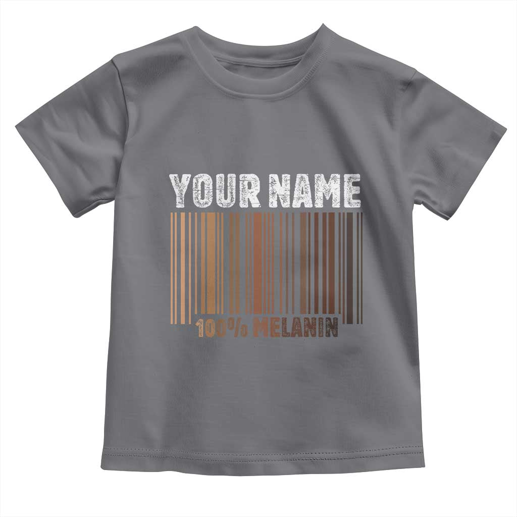 Personalized Gifts Black Pride Toddler T Shirt Custom Name Melanin BLM African History Gift