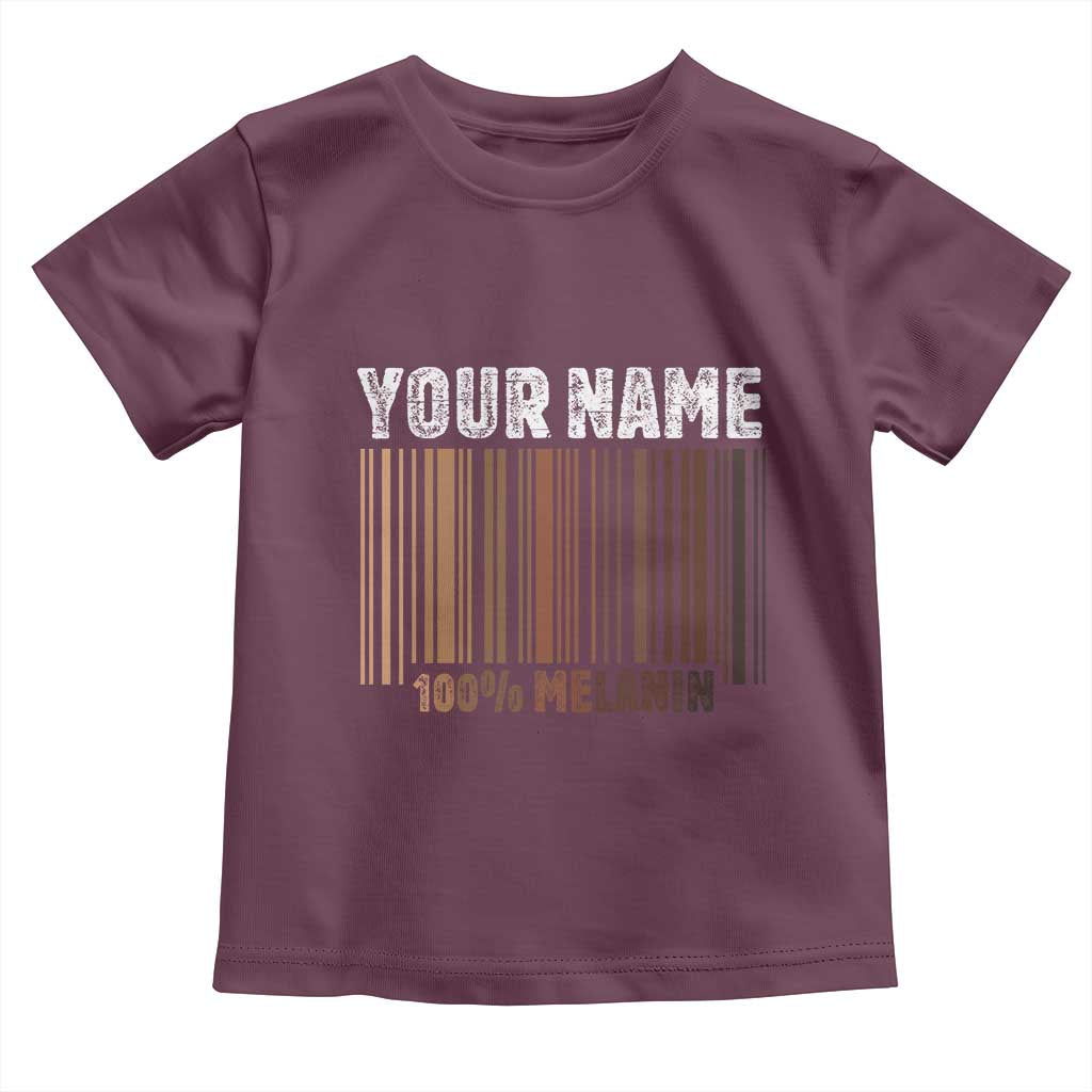 Personalized Gifts Black Pride Toddler T Shirt Custom Name Melanin BLM African History Gift