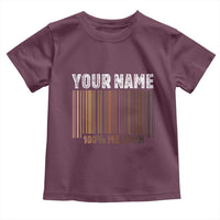 Personalized Gifts Black Pride Toddler T Shirt Custom Name Melanin BLM African History Gift