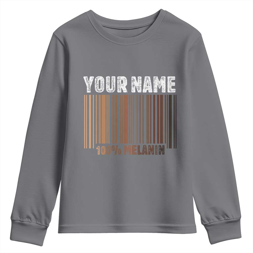 Personalized Gifts Black Pride Youth Sweatshirt Custom Name Melanin BLM African History Gift