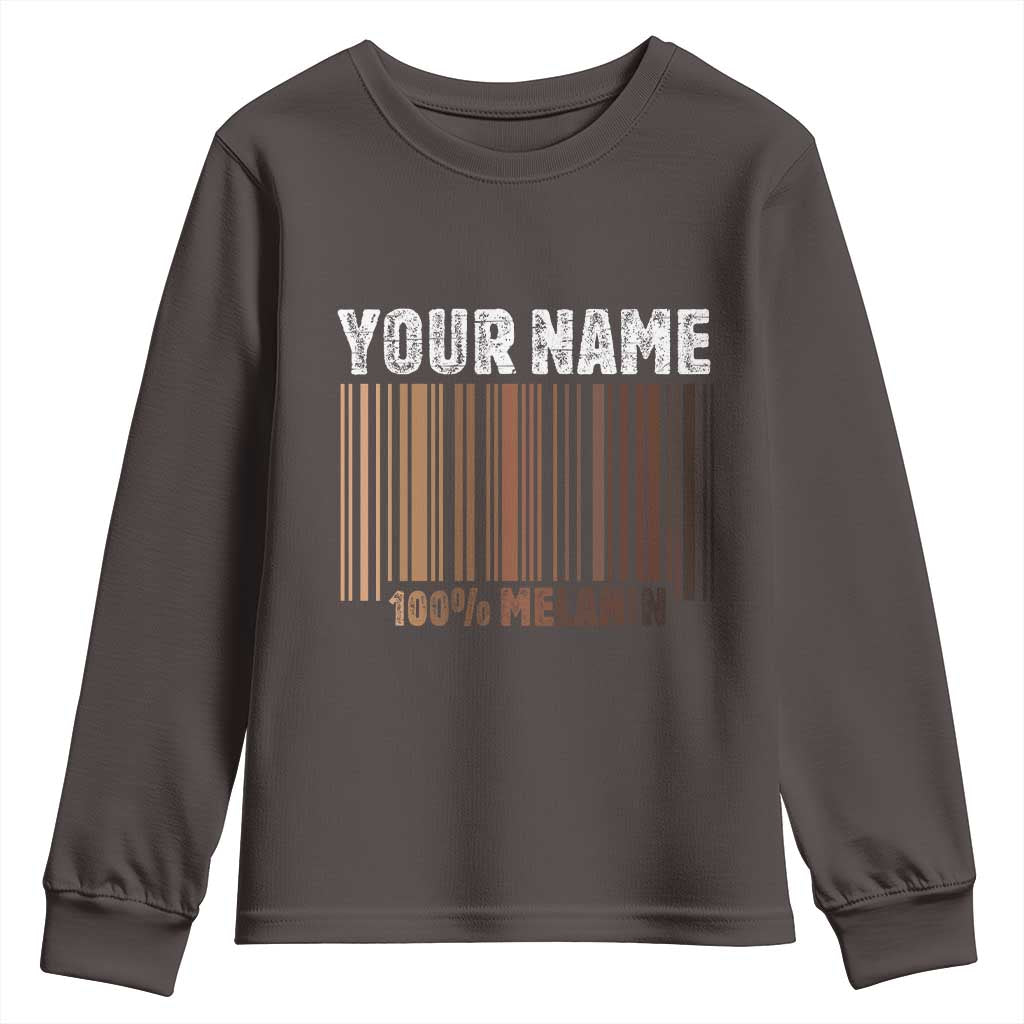 Personalized Gifts Black Pride Youth Sweatshirt Custom Name Melanin BLM African History Gift