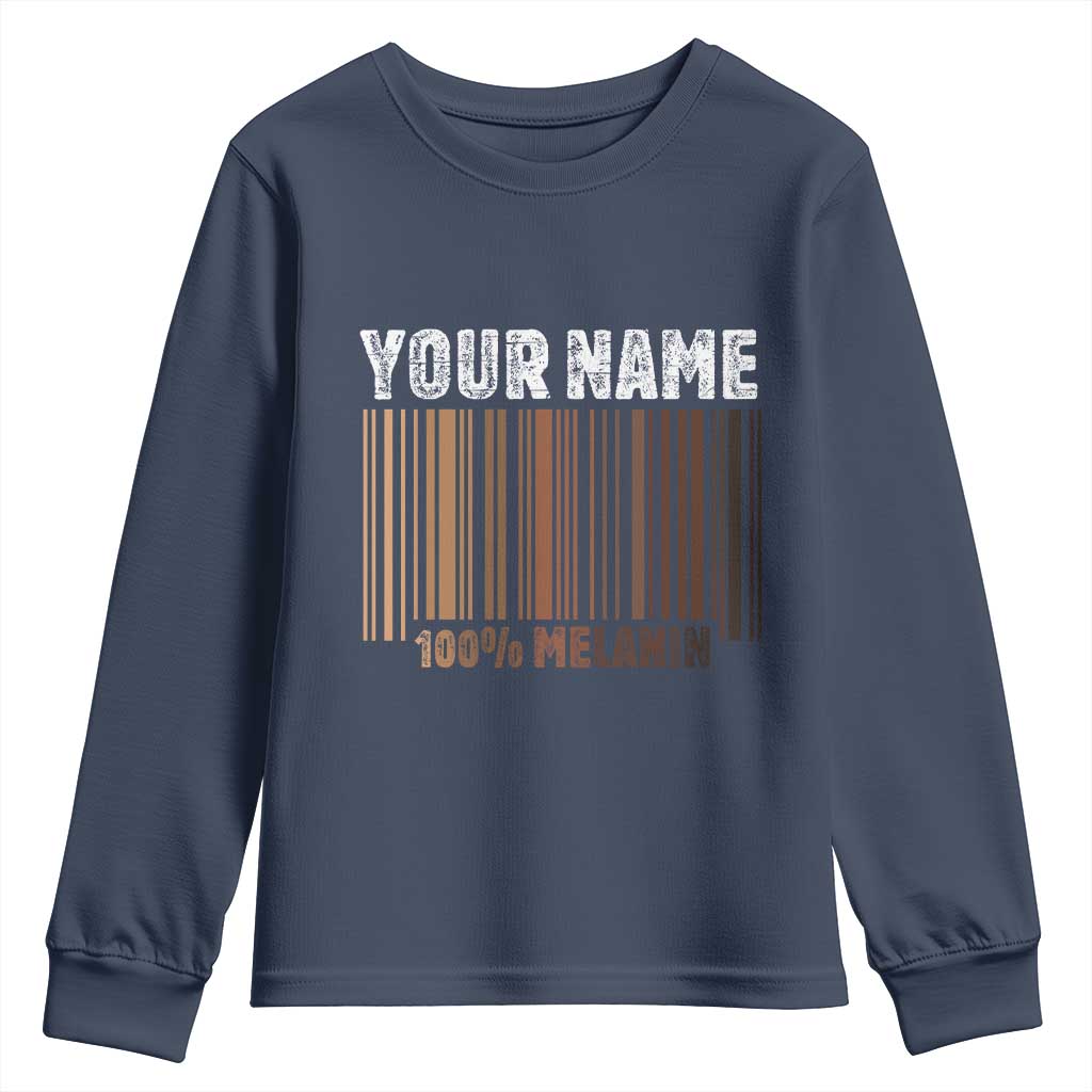 Personalized Gifts Black Pride Youth Sweatshirt Custom Name Melanin BLM African History Gift