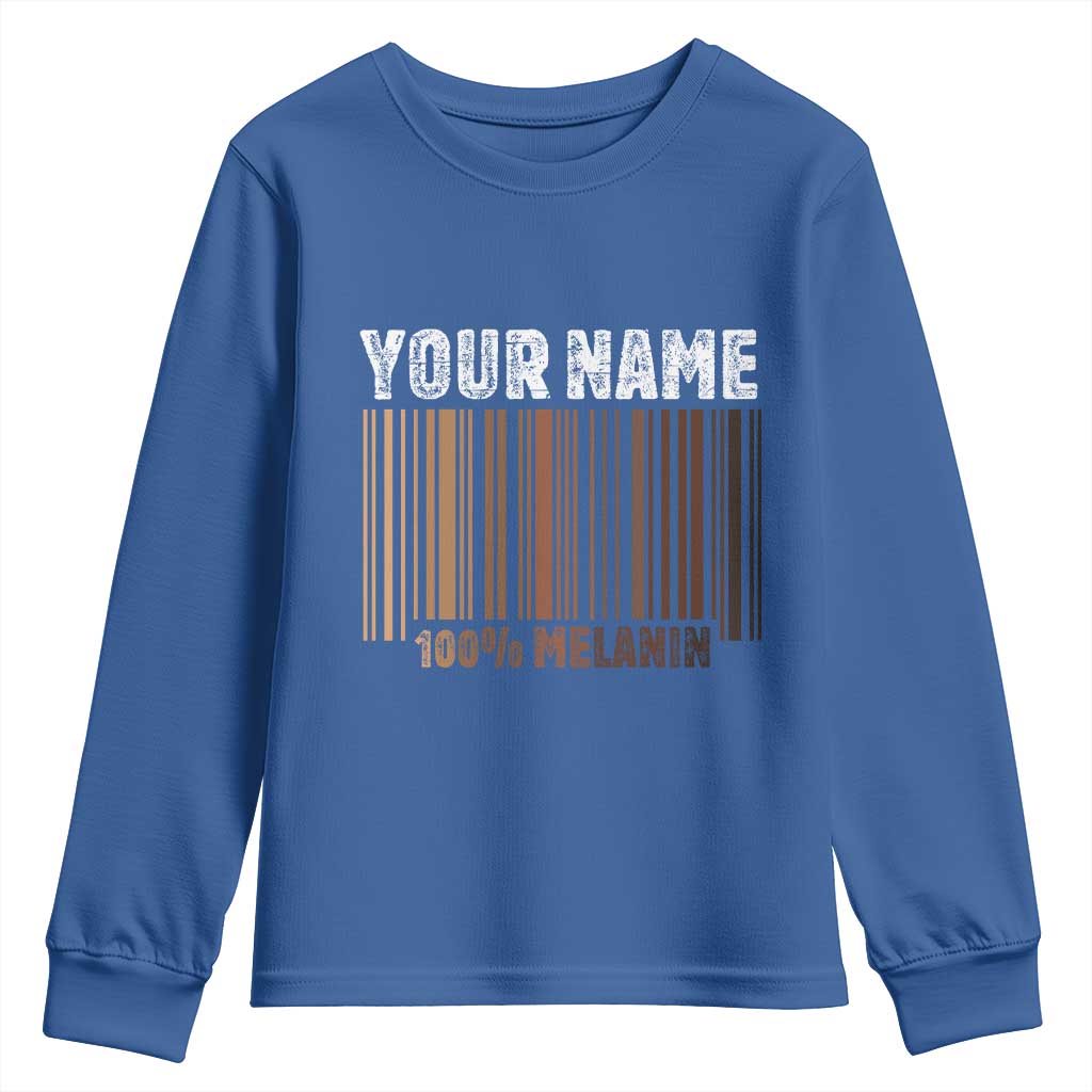 Personalized Gifts Black Pride Youth Sweatshirt Custom Name Melanin BLM African History Gift