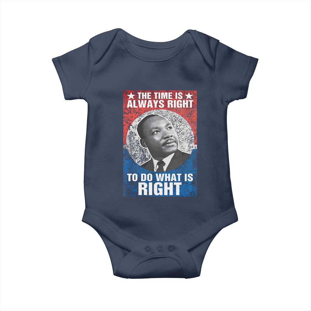 Martin Luther King Jr. Baby Onesie The Time Is Always Right Civil Rights Black History Month MLK Day