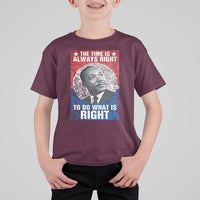 Martin Luther King Jr. T Shirt For Kid The Time Is Always Right Civil Rights Black History Month MLK Day