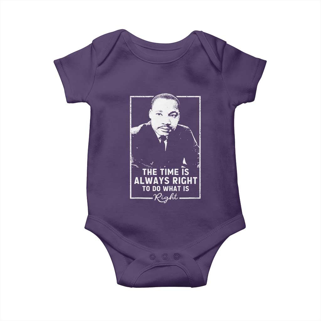 Martin Luther King Baby Onesie The Time Is Always Right MLK Day Black History Month