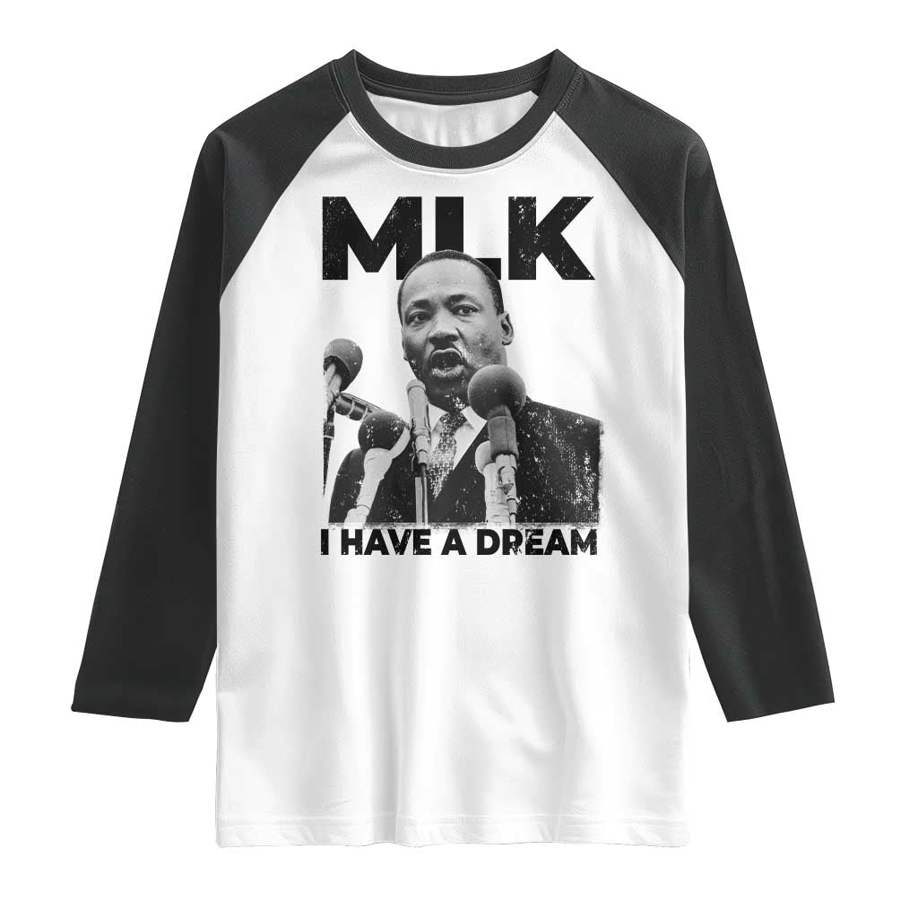 Martin Luther King Raglan Shirt I Have A Dream MLK Black History Month
