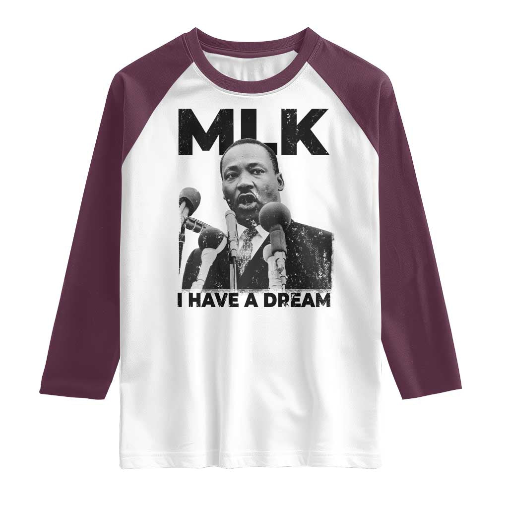 Martin Luther King Raglan Shirt I Have A Dream MLK Black History Month