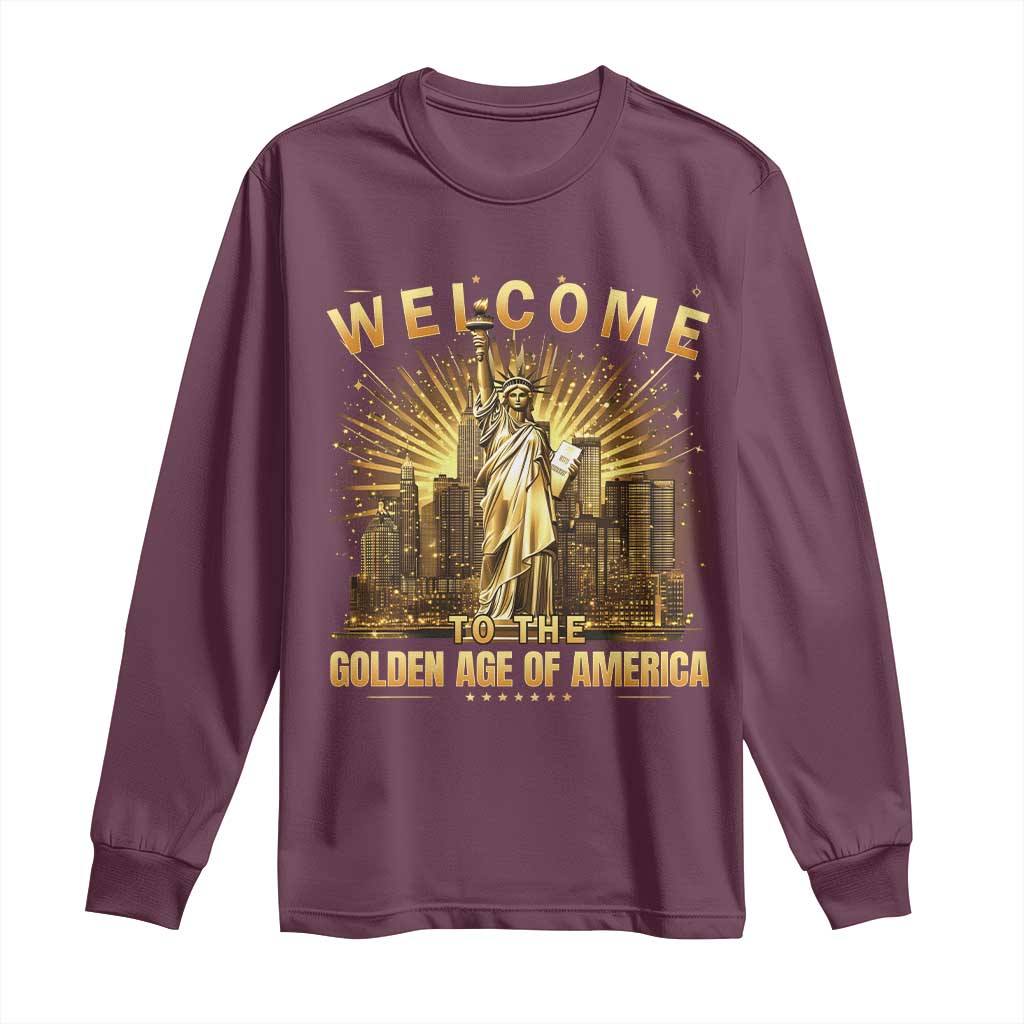 America's Golden Age Statue Of Liberty Long Sleeve Shirt