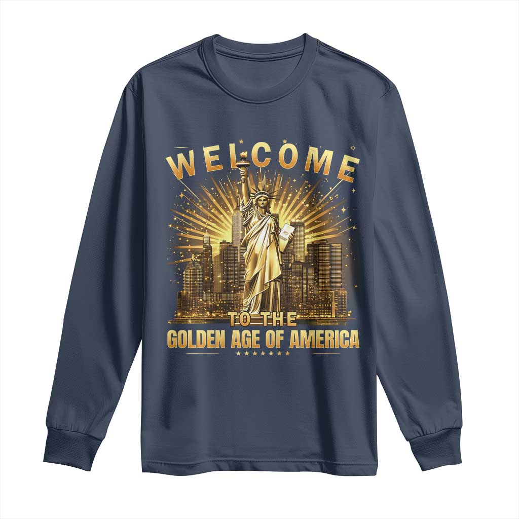 America's Golden Age Statue Of Liberty Long Sleeve Shirt