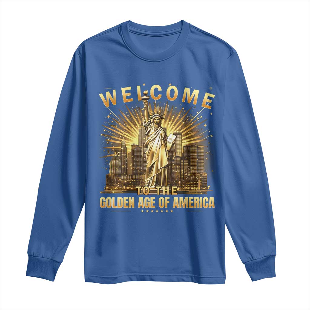 America's Golden Age Statue Of Liberty Long Sleeve Shirt