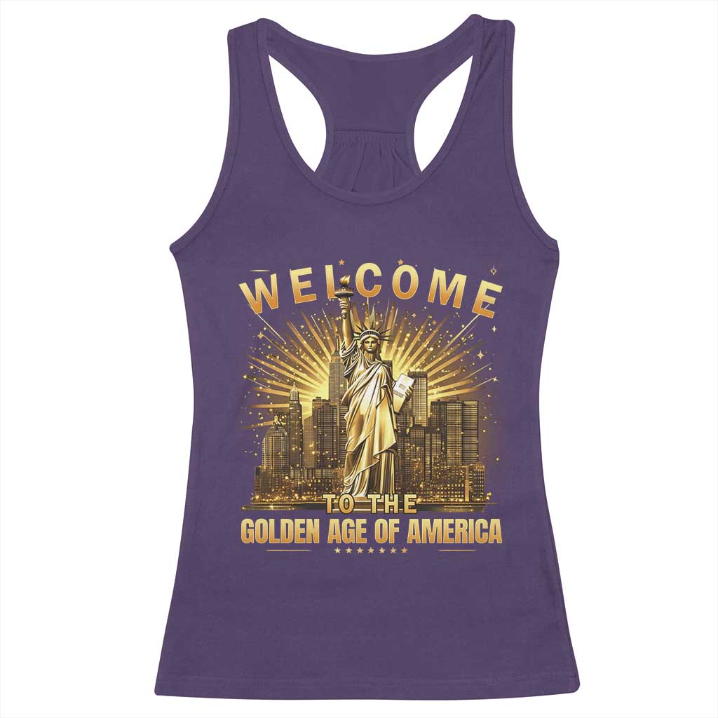 America's Golden Age Statue Of Liberty Racerback Tank Top