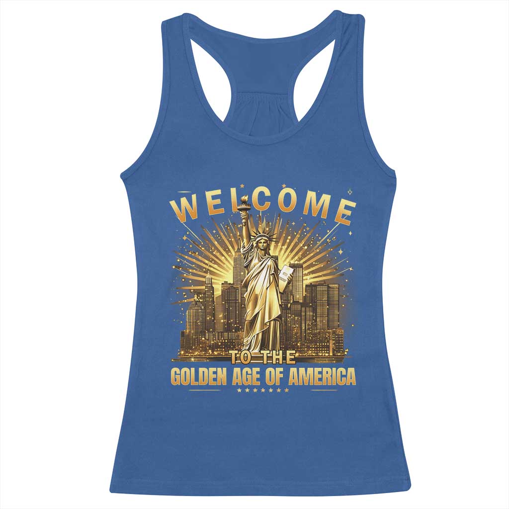 America's Golden Age Statue Of Liberty Racerback Tank Top