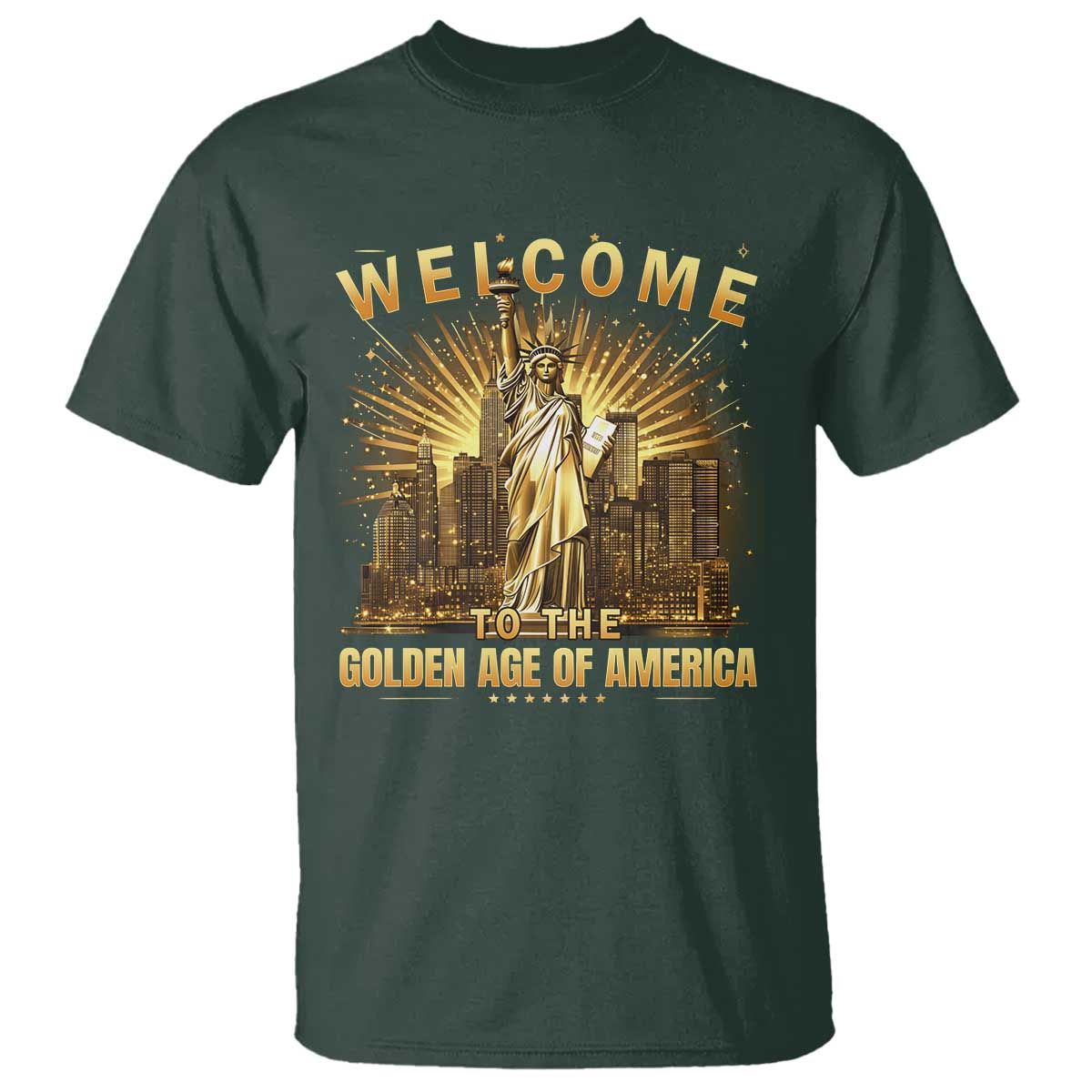 America's Golden Age Statue Of Liberty T Shirt
