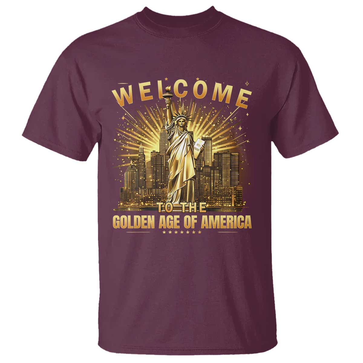 America's Golden Age Statue Of Liberty T Shirt
