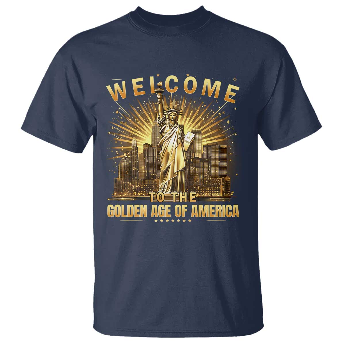 America's Golden Age Statue Of Liberty T Shirt